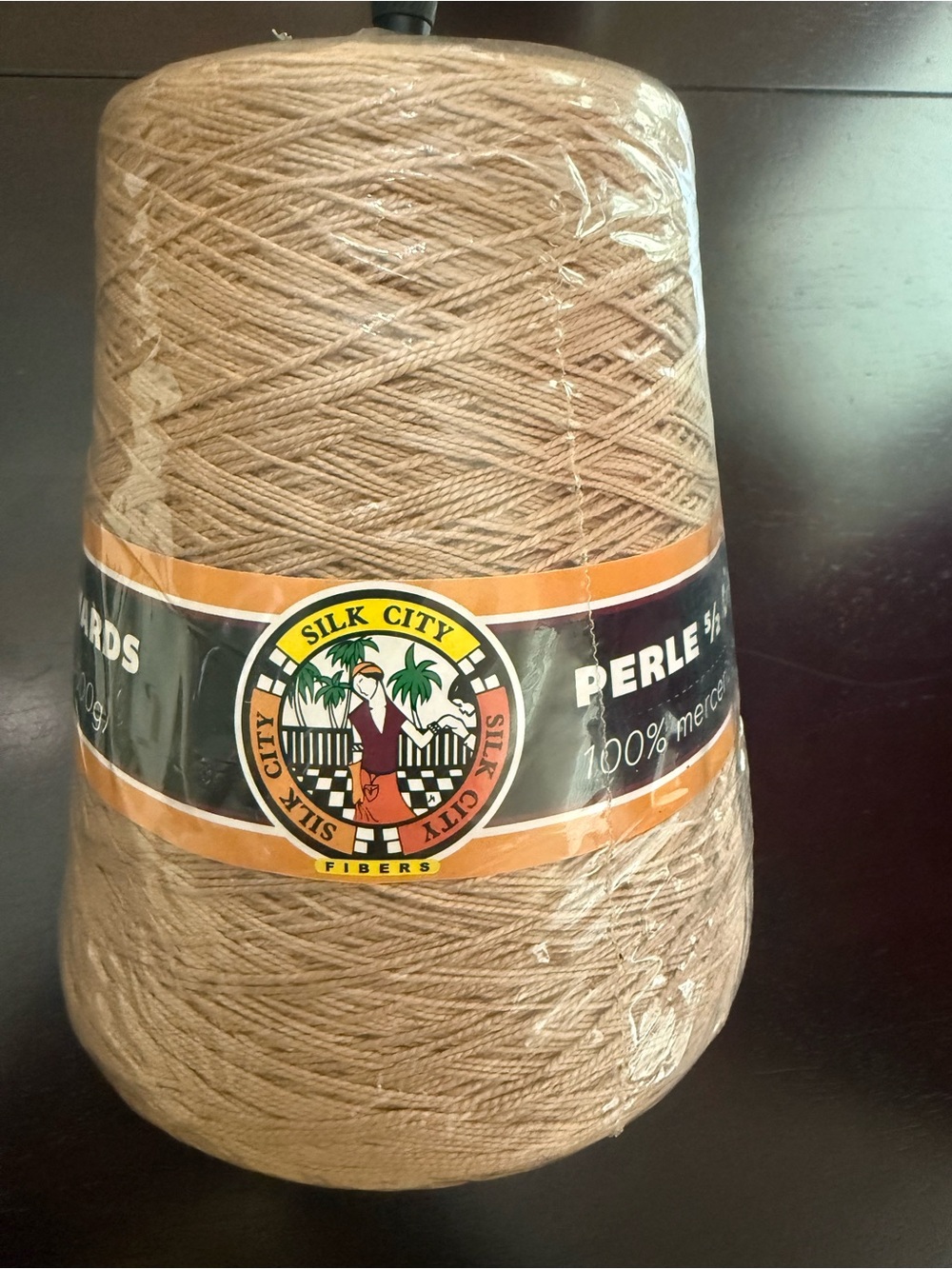Silk City Tan Perle Cotton Thread - 100% Mercerized - Linen